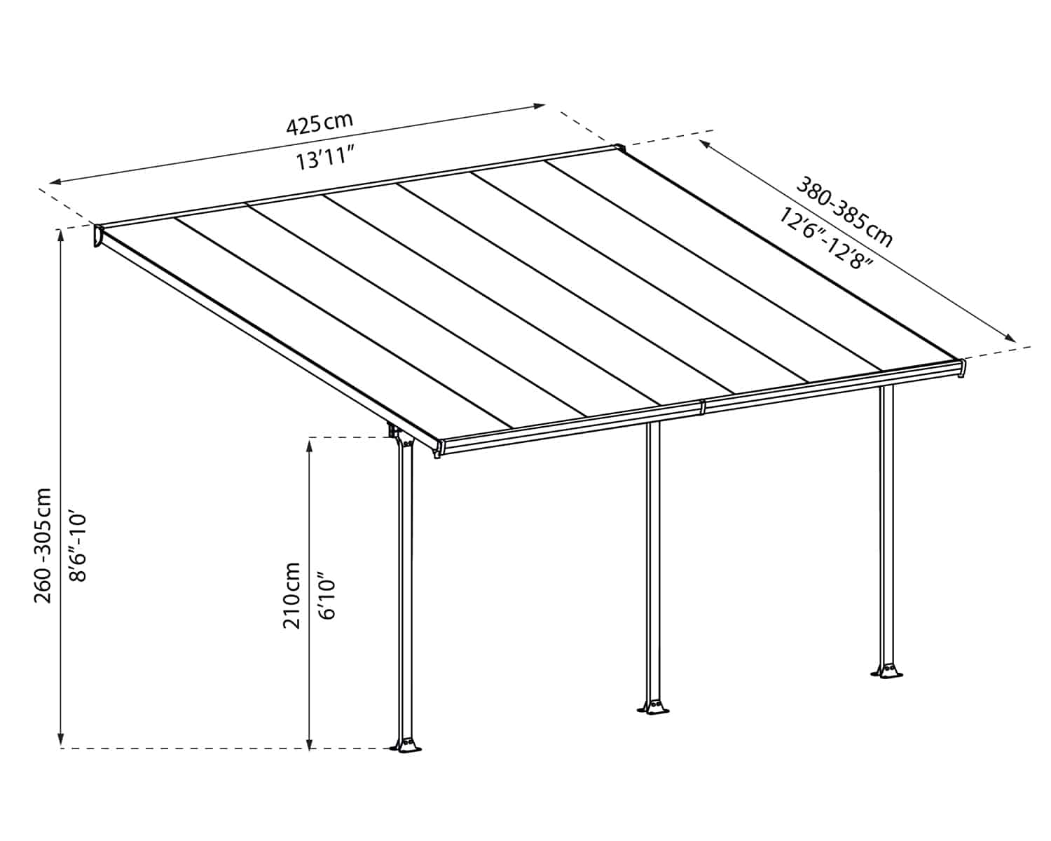 FERIA PATIO COVER 4X4.25
