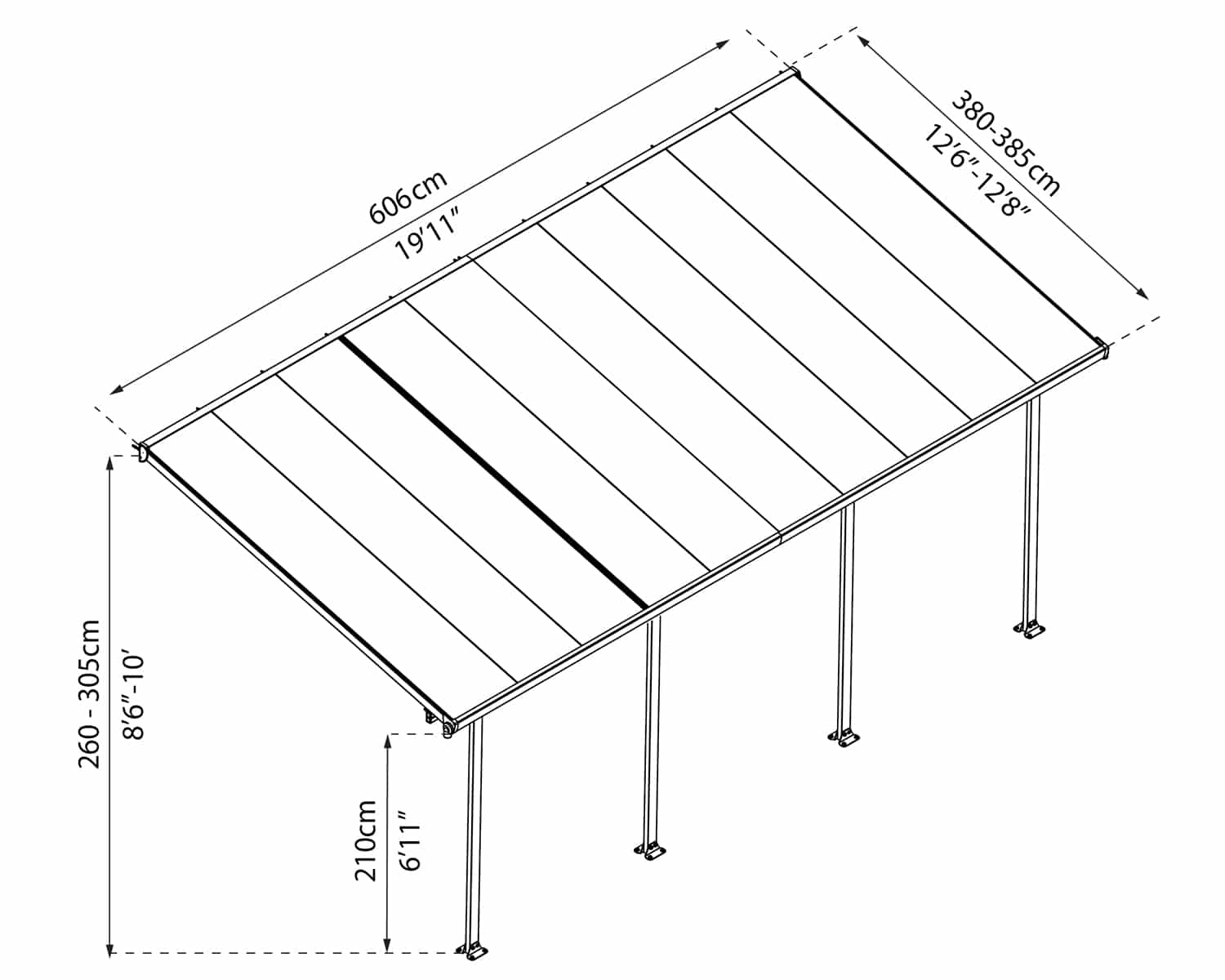 FERIA PATIO COVER 4X4.25