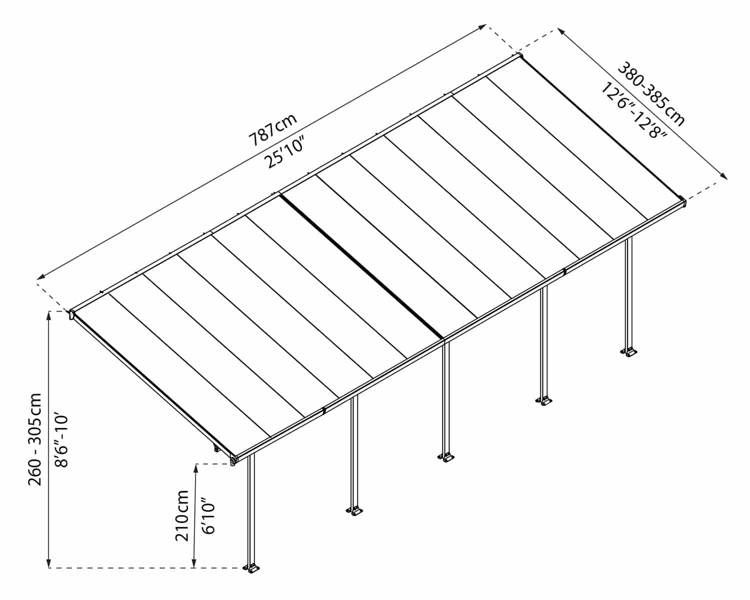 FERIA PATIO COVER 4X7.87