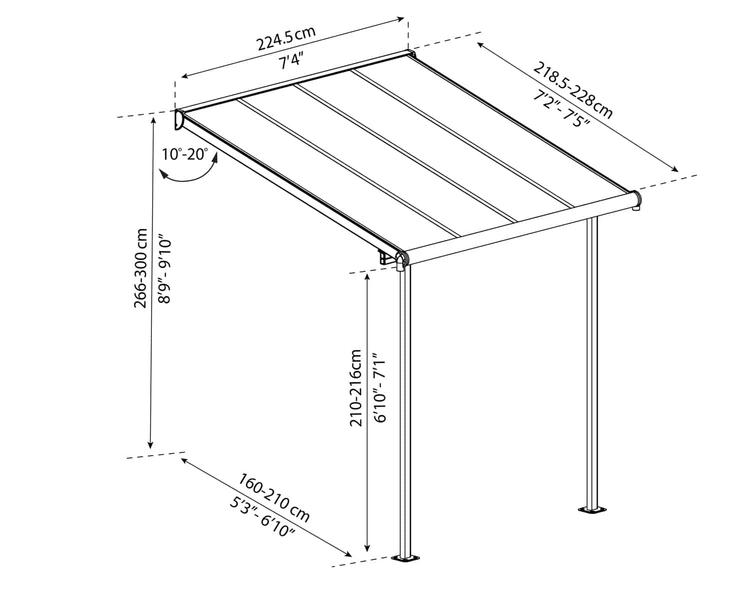 SIERRA PATIO COVER 2.3X2.3