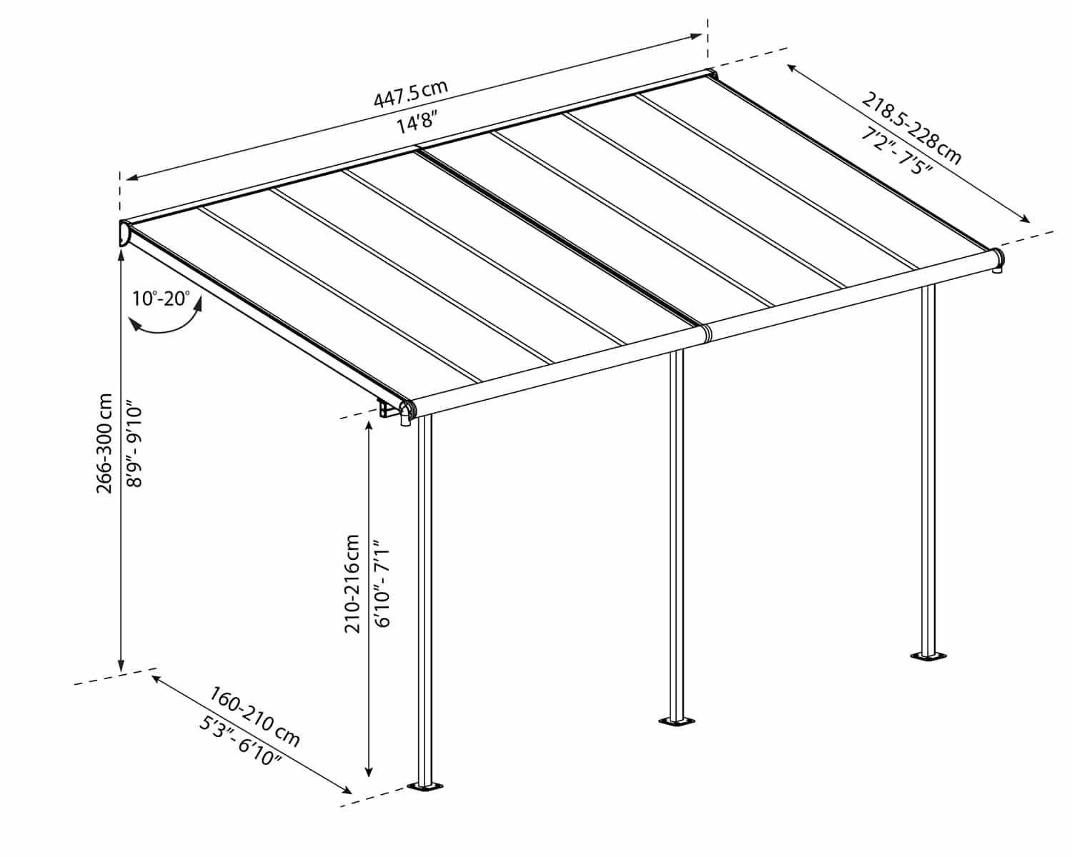 SIERRA PATIO COVER 2.3X4.6