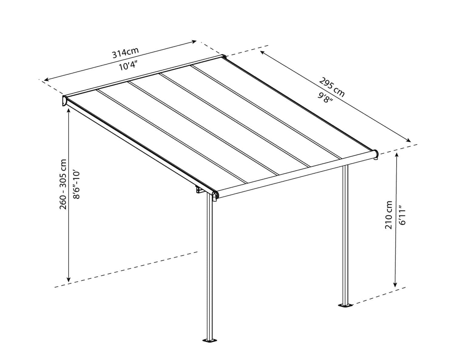 SIERRA PATIO COVER 3X3.05