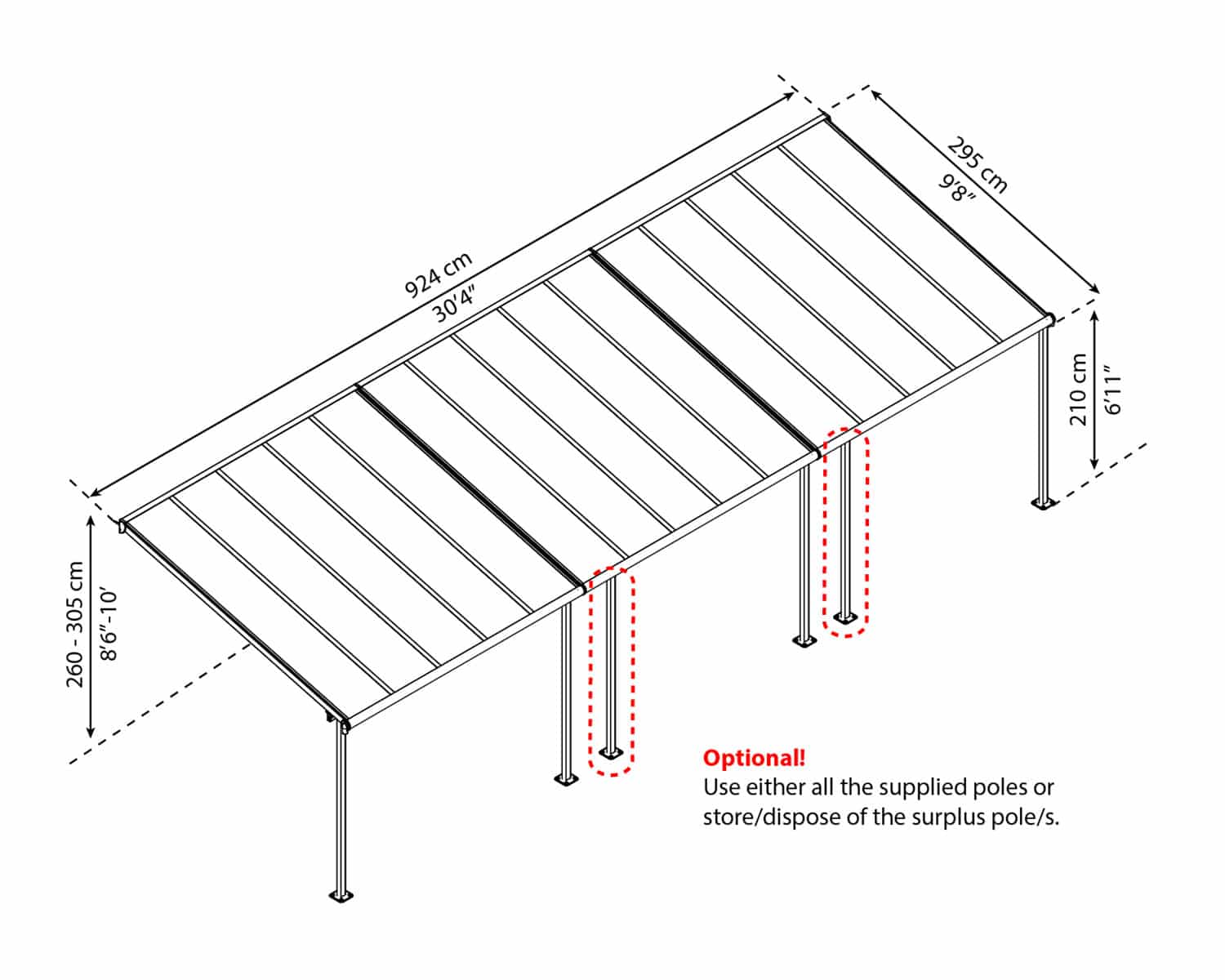 SIERRA PATIO COVER 3X9.15