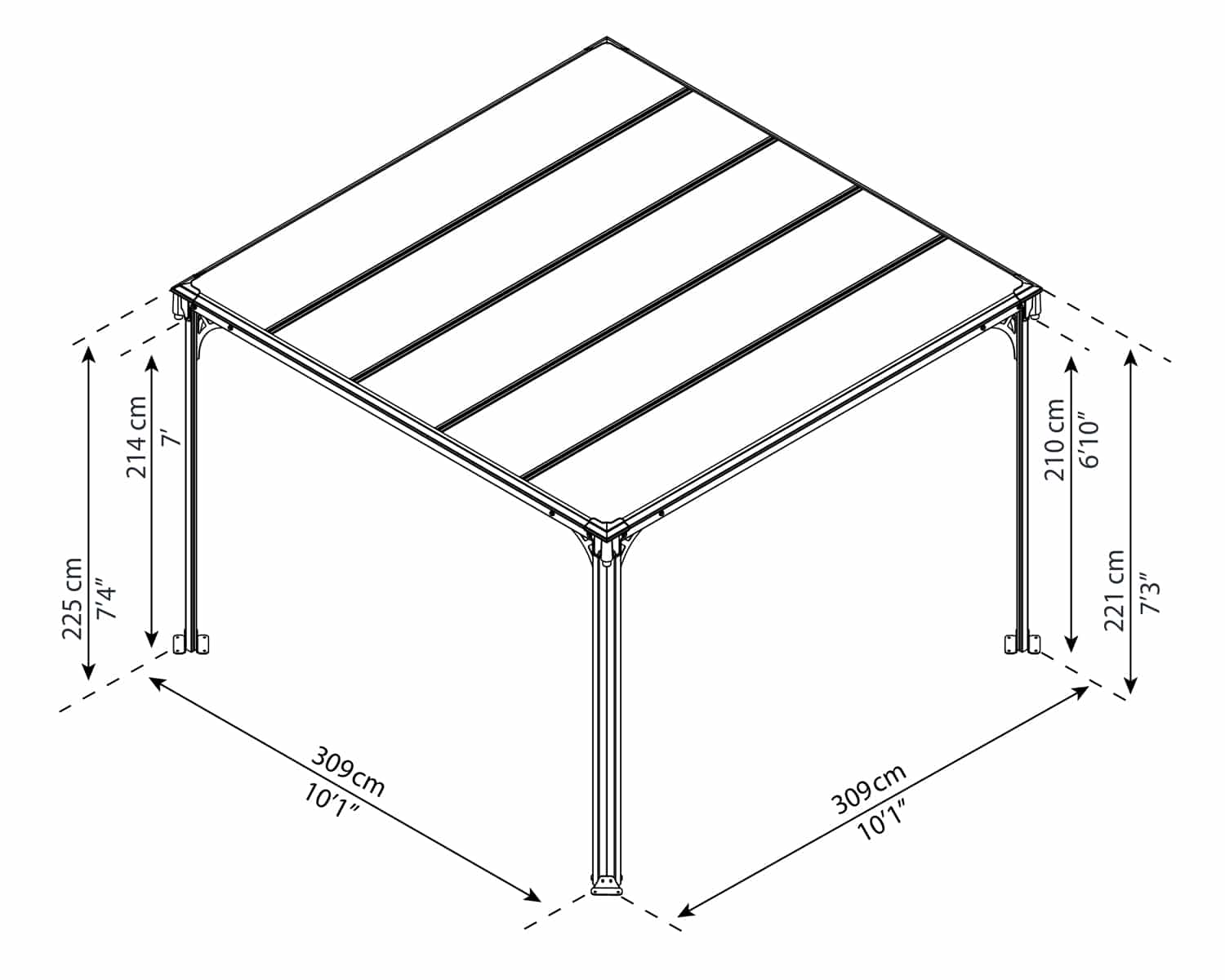 MILANO GARDEN GAZEBO 3000