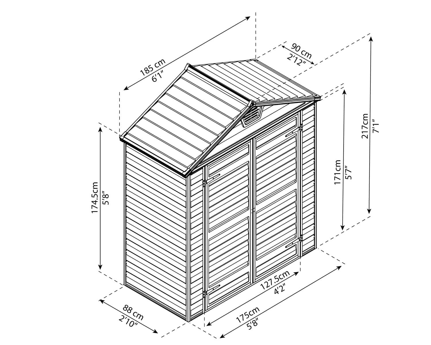 SKYLIGHT SHED 6X3