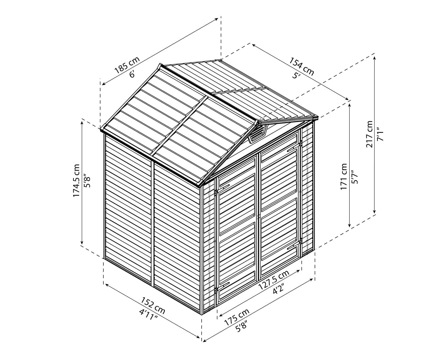 SKYLIGHT SHED 6X5
