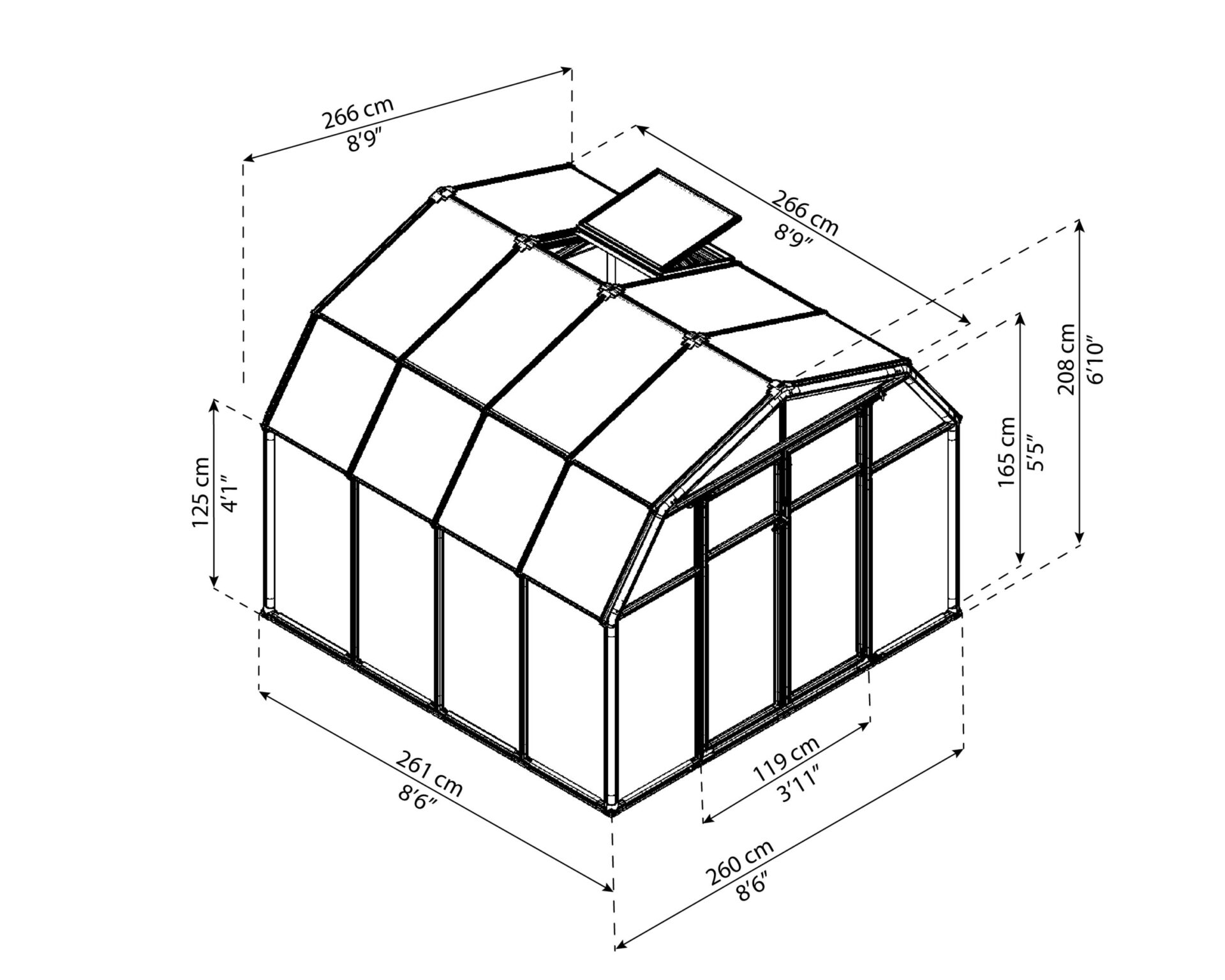 Hobby Gardener Greenhouse 8 x 8