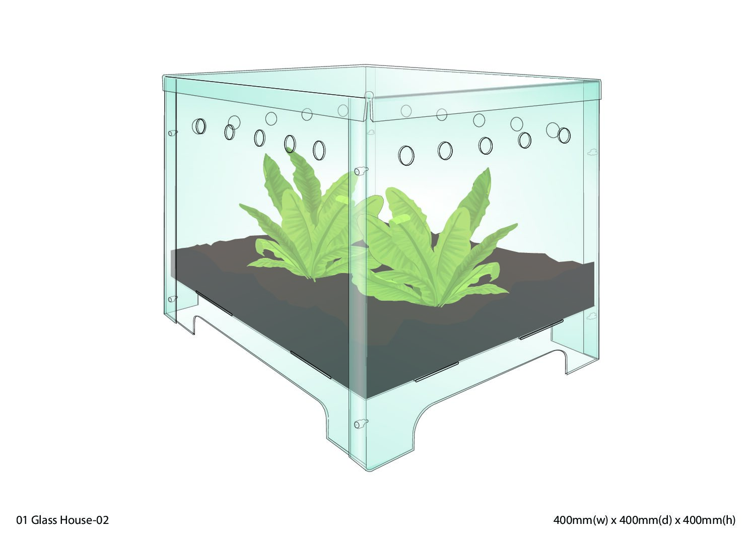 Mini Indoor Greenhouse - 400mm x 400mm x400mm